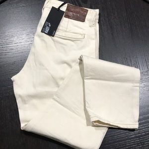William Rast off white tapered denim
